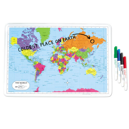 Write \x26 Wipe World Tabletop Map 300 x 445mm  hi\-res