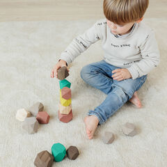 Wooden Stacking Building Boulders 18pk  hi-res