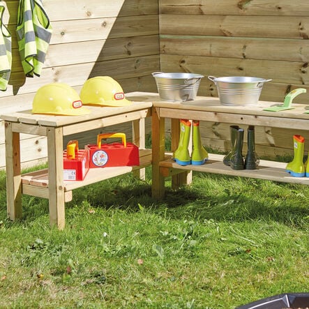 TTS Outdoor Wooden L Shaped Bench  hi\-res