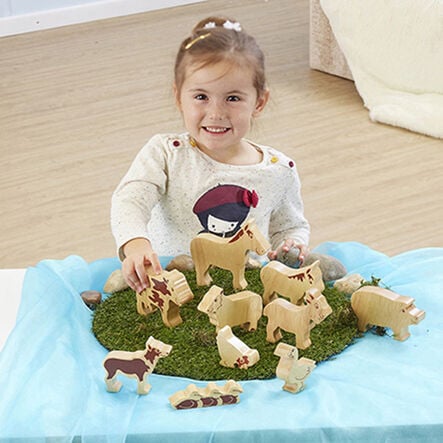 Wooden Farm Animals 10pk  hi\-res