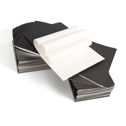 Pisces Plain Stapled Sketchbooks 100gsm A4 10pk Black Black hi\-res