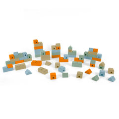 Eco Pastel Construction Building Bricks 64pcs  hi-res