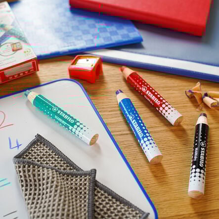 STABILO Markdry Drywipe Crayons Assorted Pk4  hi\-res