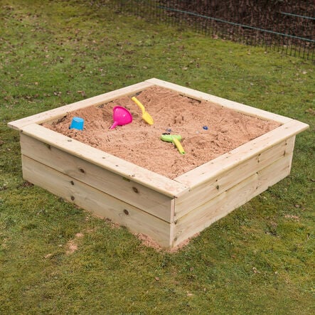 Wooden Mini Square Sandbox and Planter  hi\-res