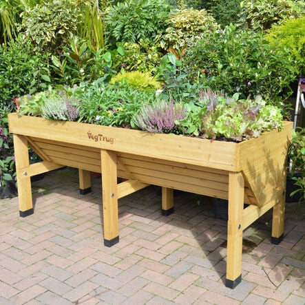Veg Trug Planter Natural Wood  hi\-res
