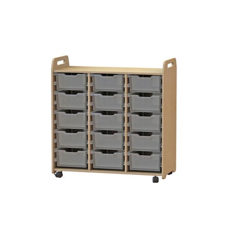 3 Column Tray Storage inc 15 Deep Translucent Trays  hi\-res
