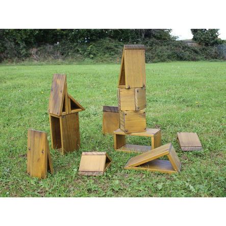 Outdoor Wooden Hollow Blocks Natural  hi\-res