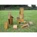 Outdoor Wooden Hollow Blocks Natural  hi\-res