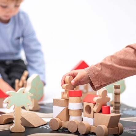 Small World Wooden Story Island Set 68pk  hi\-res