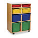 Mobile Tray Storage Unit W\/ 8 Mixed Size Trays  hi\-res