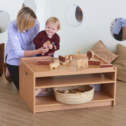 Beech Play Table with Trays H400mm Beech hi\-res