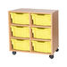 Mobile Double Tray Storage Unit 6 Deep  hi\-res