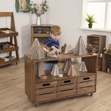 Mobile Double Sided Crate Storage Unit  hi\-res