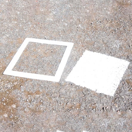 Social Distancing Playground Footprint Stencils 10pk  hi\-res