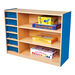 Milan Storage Unit With Trays Blue H900 x W1200 x D400mm  hi\-res