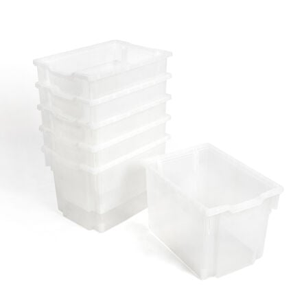 Gratnells Storage Trays 6 Pack Clear Extra Deep Clear hi\-res