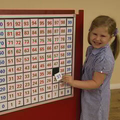 Magnetic Hundred Square Board and Numbers  Magnetic Hundred Square Board and Numbers  hi-res