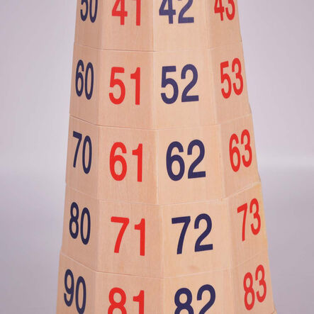 Wooden Stackable Number Tower  hi\-res