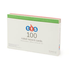 TTS Ruled Revision Cards 100pk W127 x L203mm  hi-res