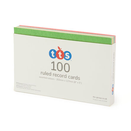 TTS Ruled Revision Cards 100pk W127 x L203mm  hi\-res