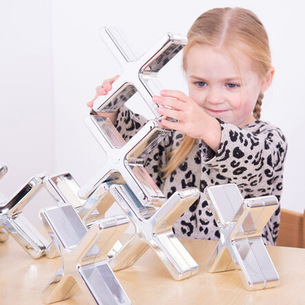 TTS Metallic Silver Stacking Crosses 12pk  hi\-res