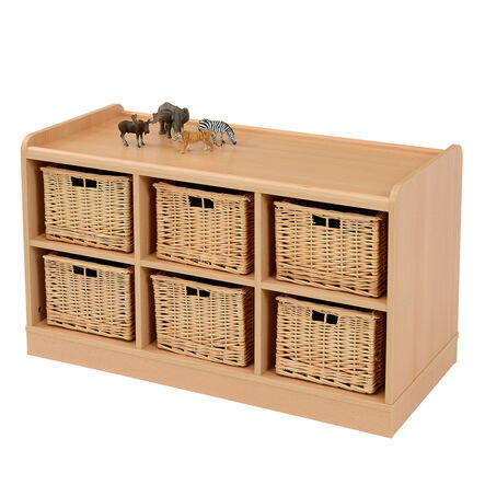 Storage Unit with Deep Wicker Baskets  hi\-res