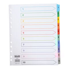EASTLIGHT Extra Wide A4 Numerical Index Dividers  EASTLIGHT Extra Wide A4 Numerical Index Dividers  hi-res