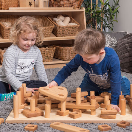 TTS Giant Wooden Stack \x26 Build Construction Set  hi\-res