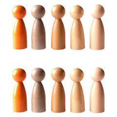 Wooden Multicultural Peg People 10pk  Wooden Multicultural Peg People 10pk  hi-res