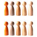 Wooden Multicultural Peg People 10pk  hi\-res