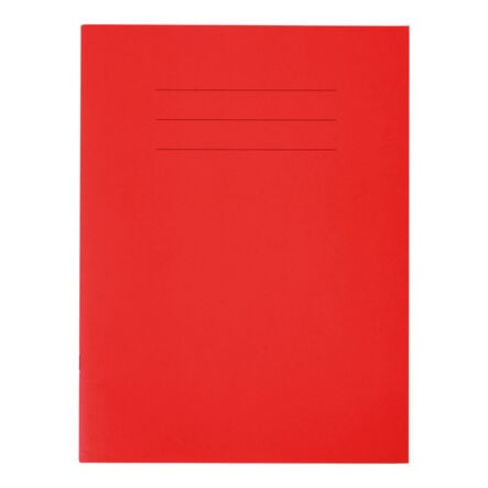 A4 Choice Ex. Book 80pg 8mm Ruled with Margin Red 25pk Red hi\-res