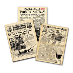 WW2 Wartime Newspapers 3pk  WW2 Wartime Newspapers 3pk  hi-res