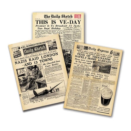 WW2 Wartime Newspapers 3pk  hi\-res