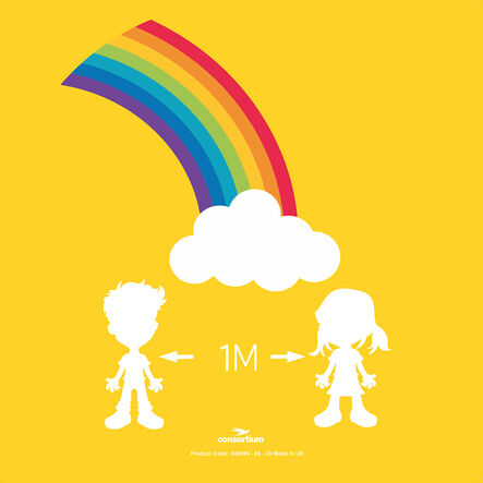 TTS 1m Social Distancing Floor Stickers  hi\-res