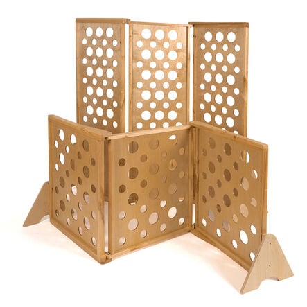 Large Natural Folding Room Divider  hi\-res