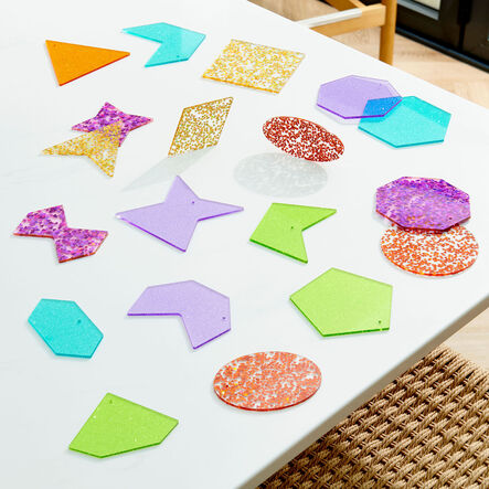 Glitter Rainbow Shapes  hi\-res