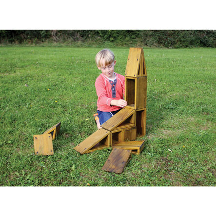 Outdoor Wooden Hollow Blocks Natural  hi\-res