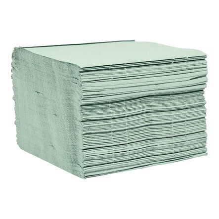 Half Width Hand Towels 1 Ply Green 24pk  hi\-res