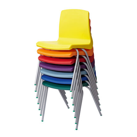 Metalliform NP Chair Seat Ht 260mm Purple Speck\'d Grey Frame  hi\-res