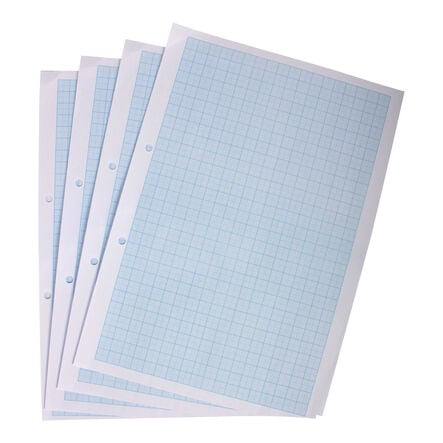 A4 Unpunched Graph Paper 2, 10 \x26 20mm Squares 75gsm  hi\-res