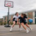 Telescopic Portable Basketball Unit w\/ Backboard \x26 Padding  hi\-res