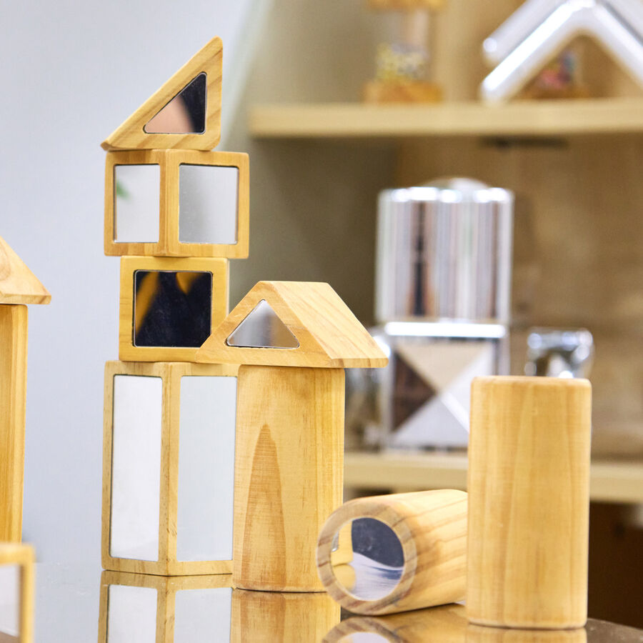 TTS Marvellous Mirror Construction Blocks 25pk | Loose Parts | TTS