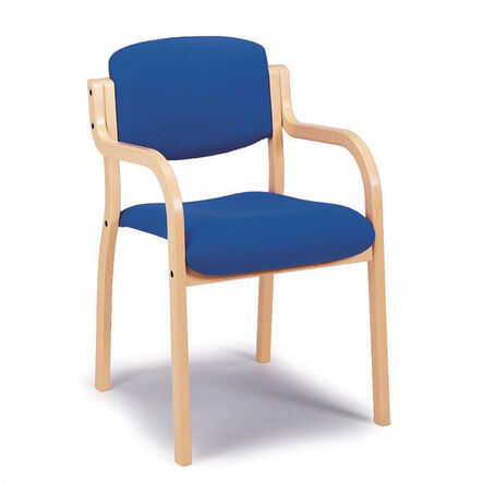 Curved Wooden Side Chairs With Arms  hi\-res