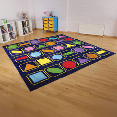Geometric Shapes Square Placement Carpet 3 x 3m  Geometric Shapes Square Placement Carpet 3 x 3m  hi-res