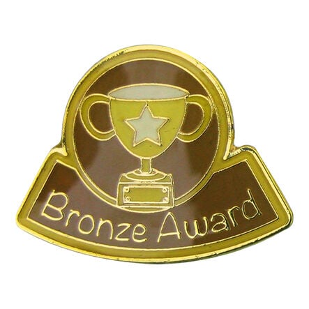 Enamel Gold Silver and Bronze Reward Pin Badges 30pk  hi\-res