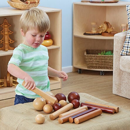 TTS Wooden Cylinders and Balls for Babies 21pk  hi\-res