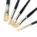 Short Handle Hog Hair Paint Brushes 5pk  hi\-res