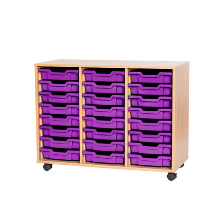 Mobile Triple Tray Storage Unit 24 Trays  hi\-res