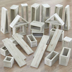 TTS Giant Outdoor Wooden Hollow Building Blocks 30pk  TTS Giant Outdoor Wooden Hollow Building Blocks 30pk  hi-res
