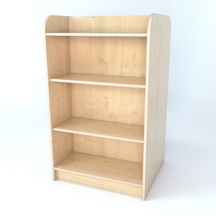 Double Sided Library Bookcase In Maple  hi\-res